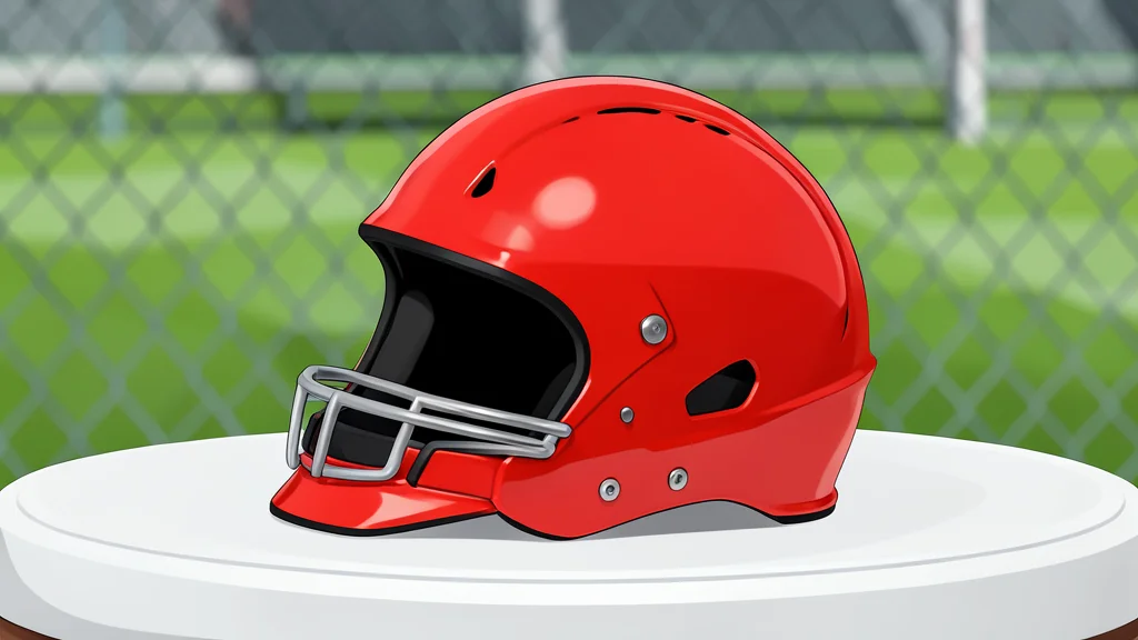 A single brown leather football resting on green artificial turf
