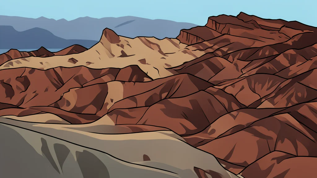 A mound of reddish-brown earth adjacent to a transparent laboratory vessel holding a fine white substance.