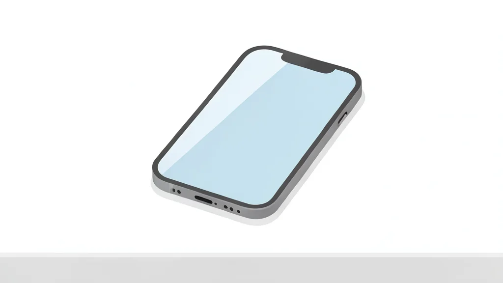 A sleek, modern smartphone with a curved glass screen resting on a minimalist white desk surface