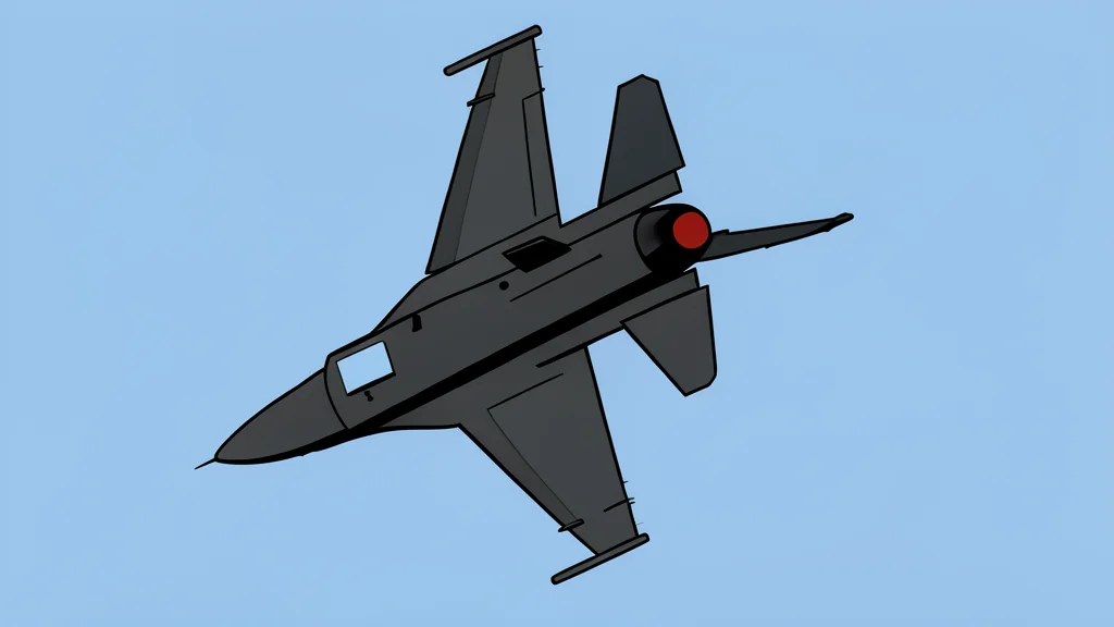 A sleek fighter jet soaring above a stylized city skyline