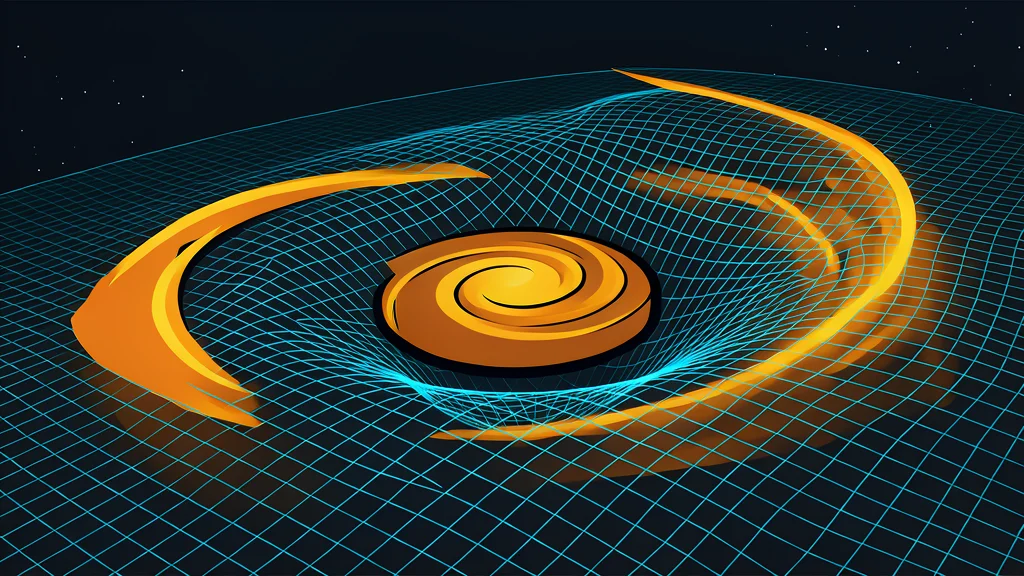 A spiral galaxy suspended in a dark void