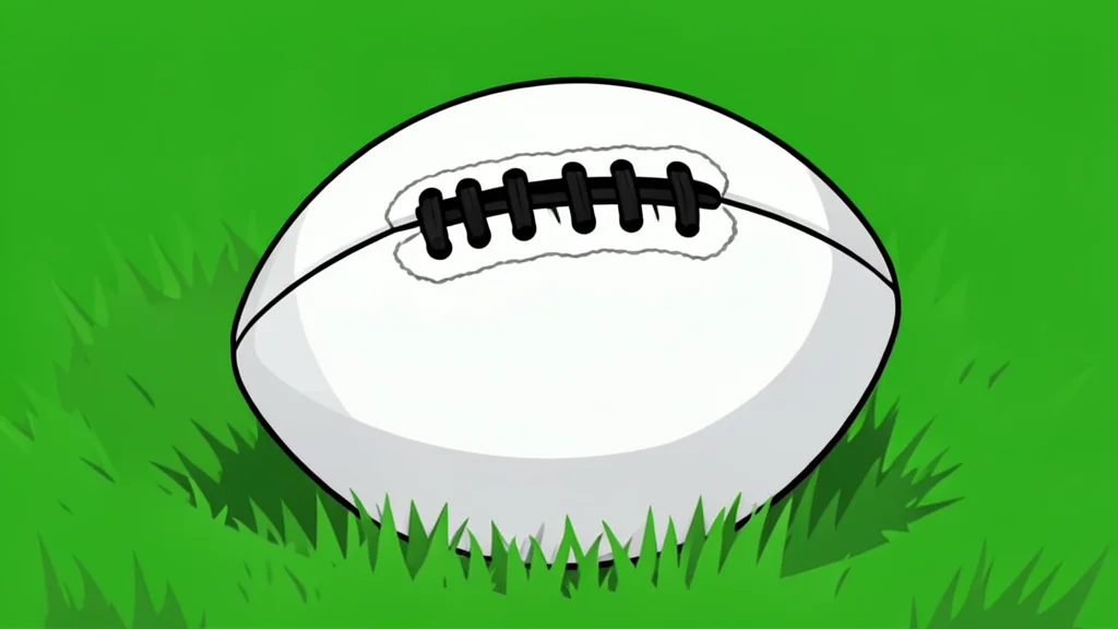 A green grass football field with white yard lines and goalposts in the distance