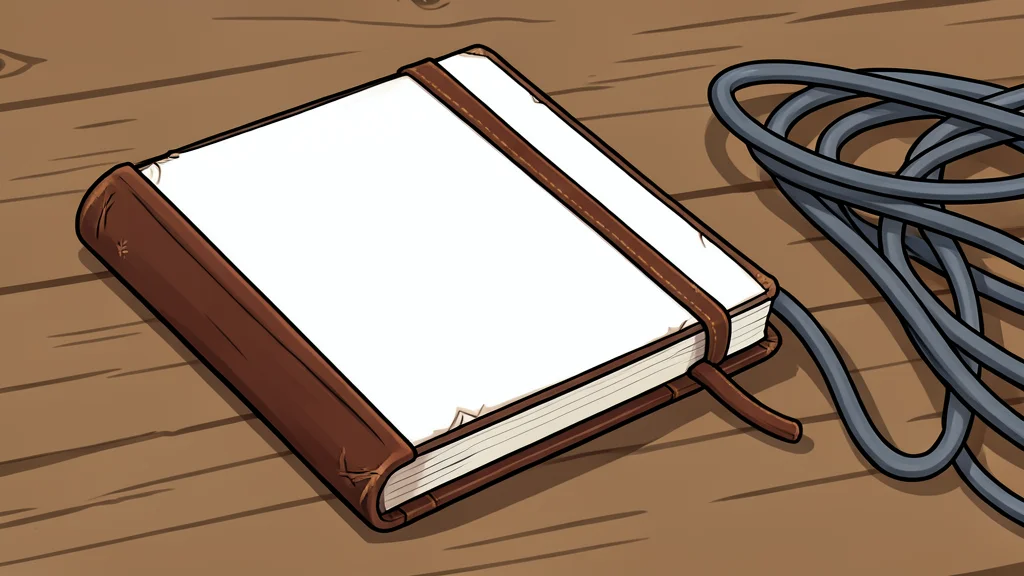 A cluttered desk with a mechanical keyboard and a pair of headphones resting on a notebook