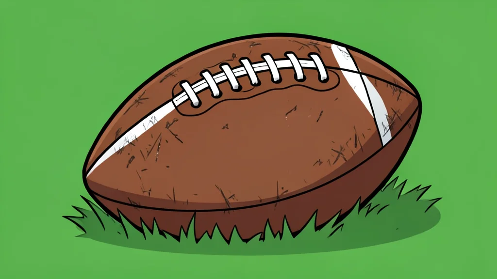 A green football field with white yard lines and goalposts in the distance.