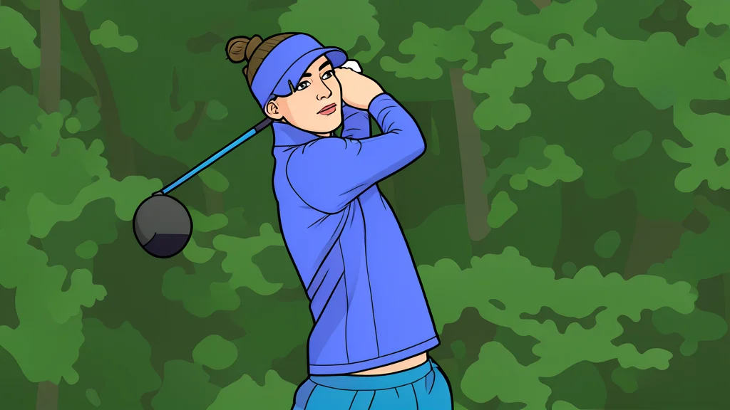 A golf green with a flagstick in the center and a golf ball resting on the grass nearby