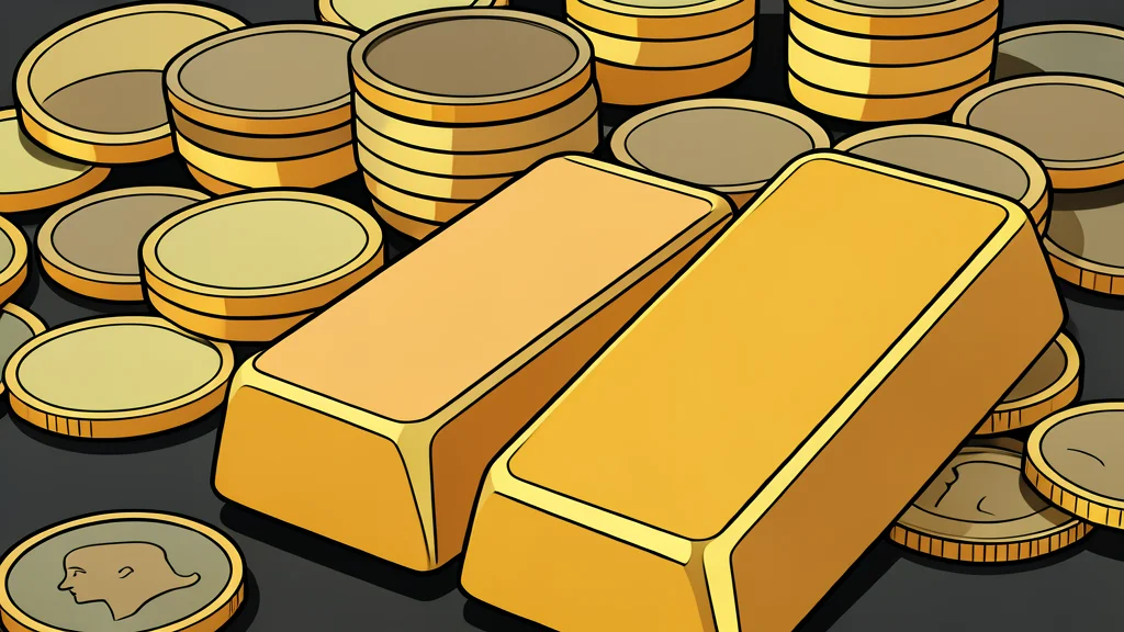 A polished gold bar resting on a dark surface