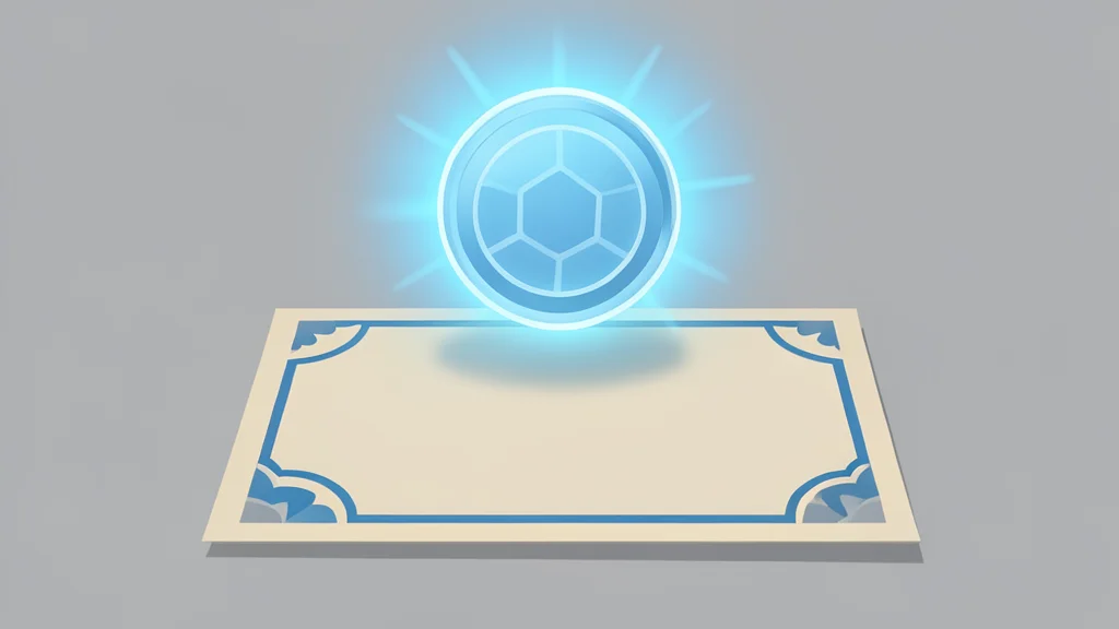 A glowing digital token hovering above a traditional paper bond certificate