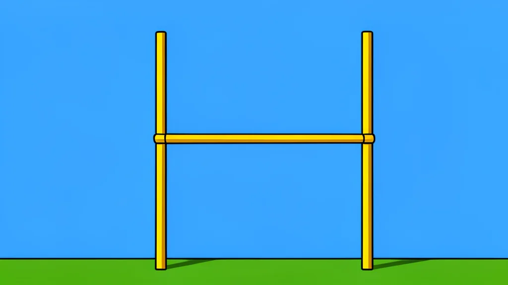 A large, open-air stadium with green grass and white yard lines under a clear sky