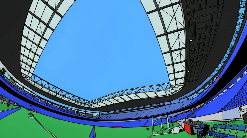 A green grass football pitch with white boundary lines and a goal net in the background.