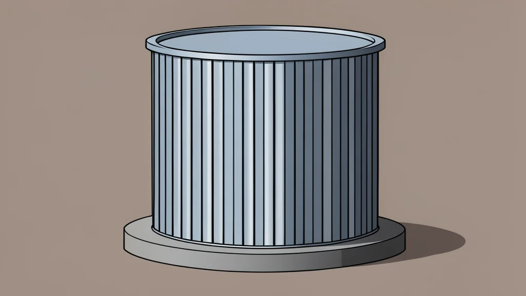 A stylized vector illustration of an industrial oil refinery with tall smokestacks and large cylindrical storage tanks set against a flat, muted background.