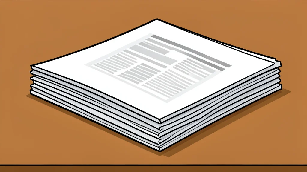 A stack of folded newspapers resting on a wooden desk