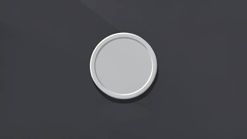 A shiny silver coin sitting on a glossy black surface