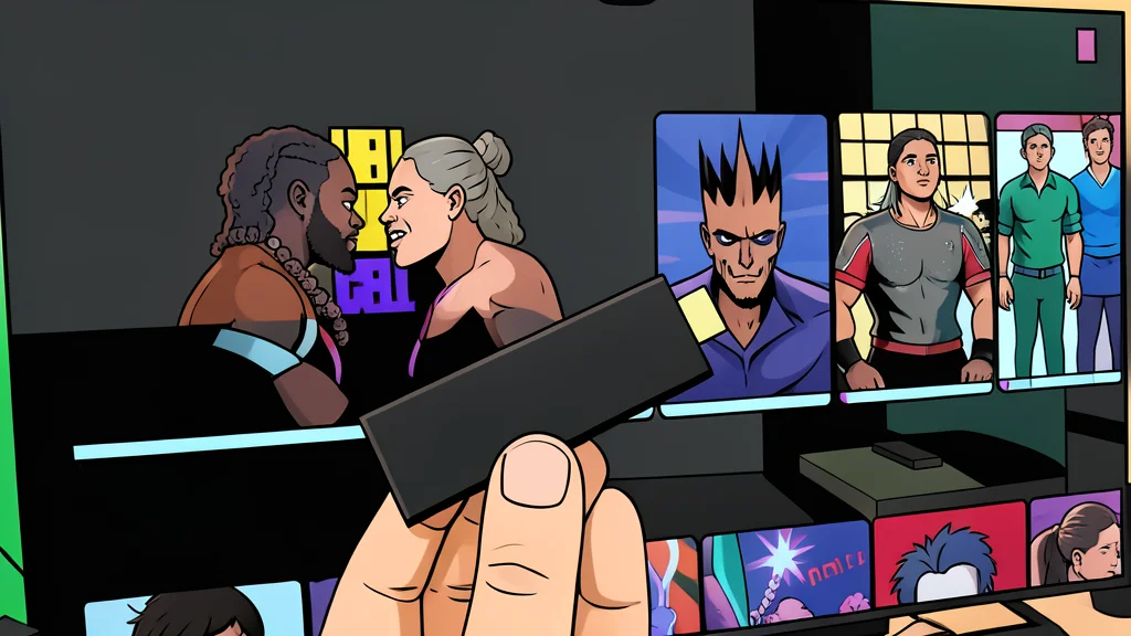 A small black rectangular streaming stick plugged into the side of a television set