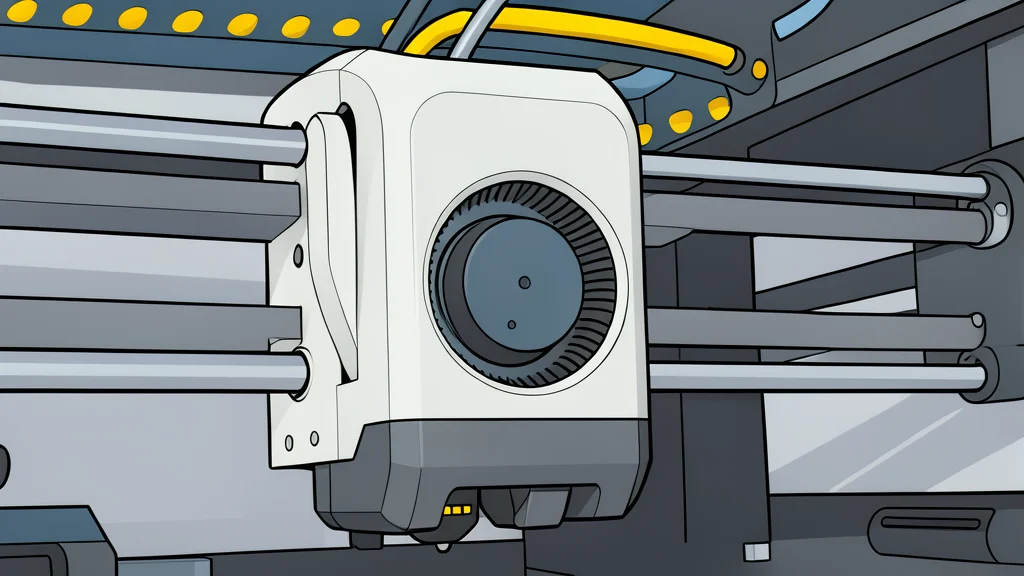 A white 3D printer with a clear cover sits on a wooden desk beside a tangled bundle of white ethernet cables.