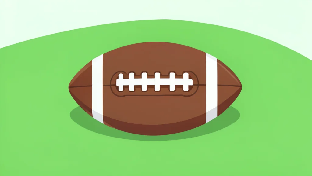A single football resting on vibrant green grass