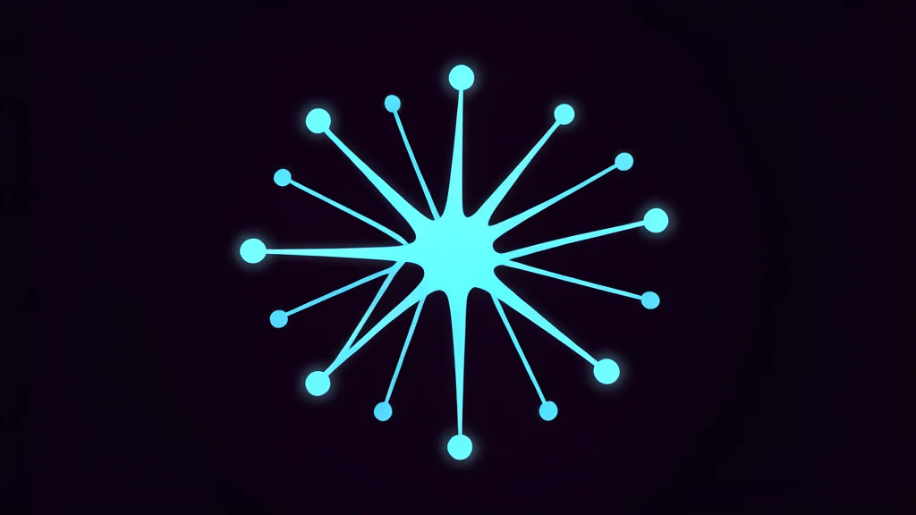 A glowing neural network structure floating in a dark void