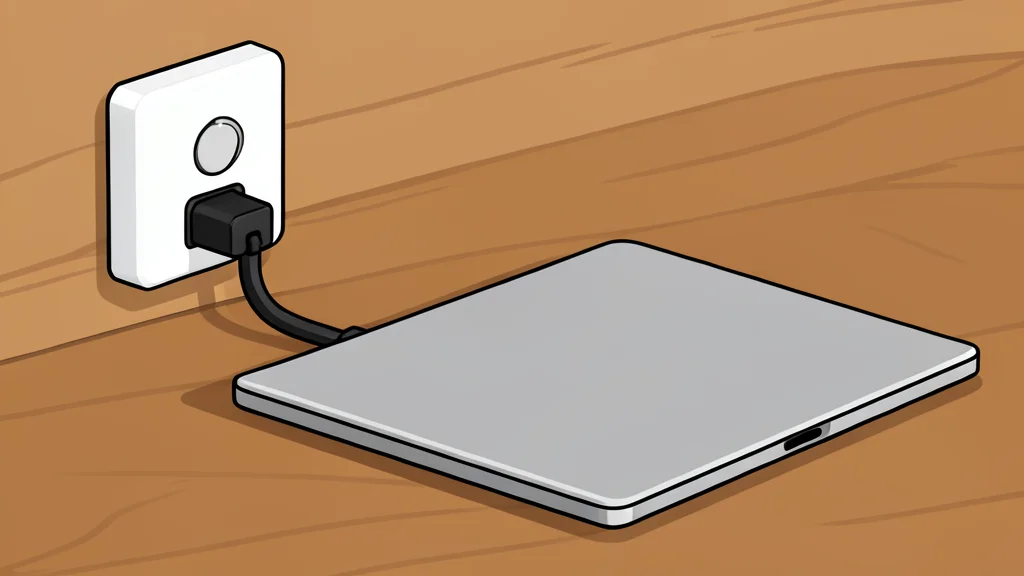 A white smart plug connected to a power strip next to a closed laptop