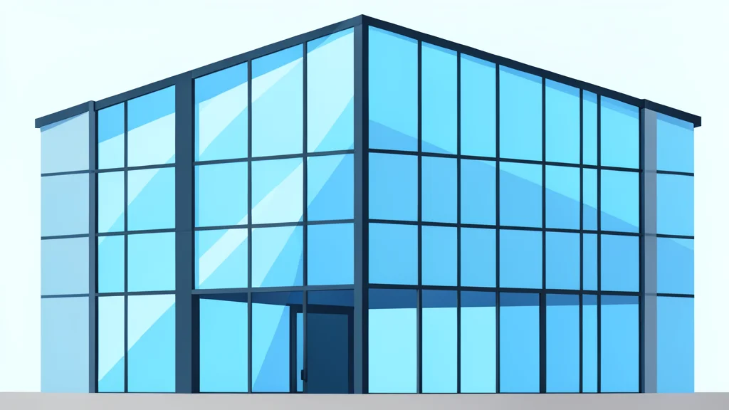 A modern glass office building facade with reflective windows