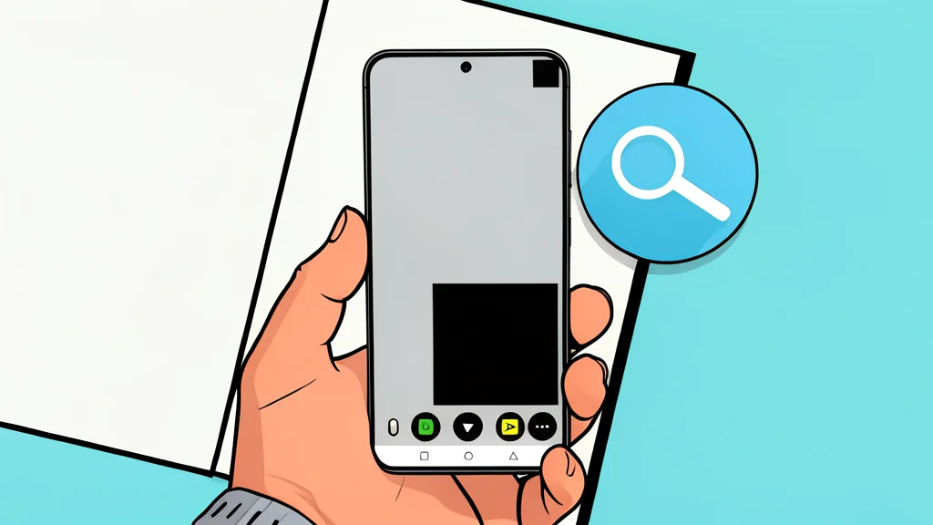 A smartphone camera lens focusing on a small printed label