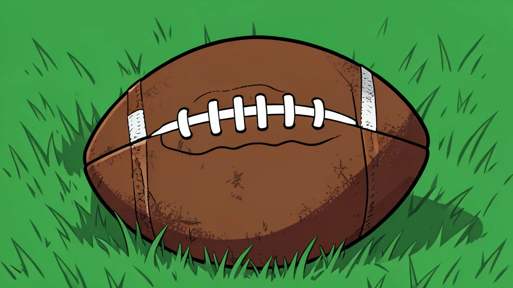 A green grass football field with white yard lines and goalposts in the distance