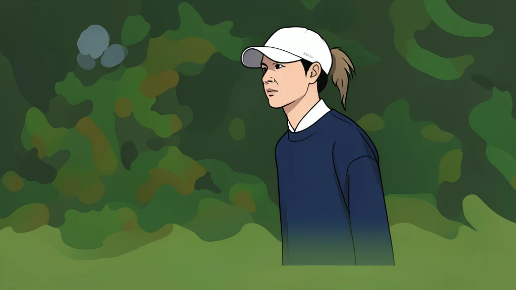 A golf flagstick standing in a green cup surrounded by manicured grass