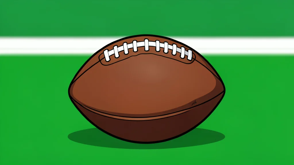 A green grass football field with white yard lines and a goalpost in the distance