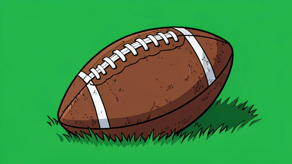 A wide, open football field with crisp white yard lines stretching toward a distant horizon under a vast, clear blue sky.