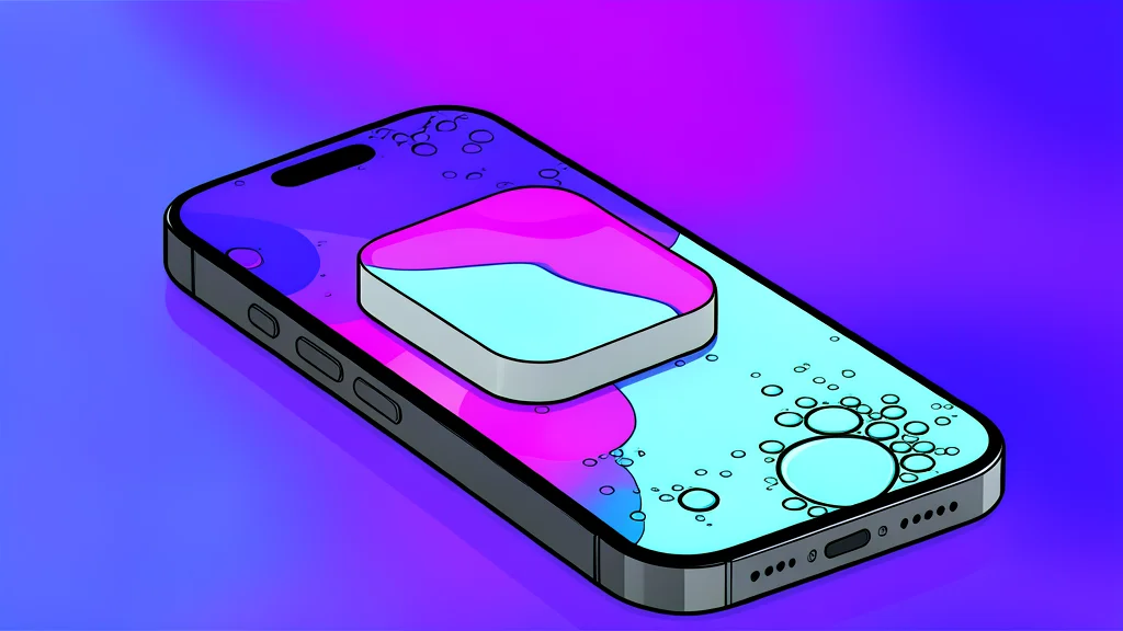 A sleek, modern smartphone resting on a minimalist desk surface