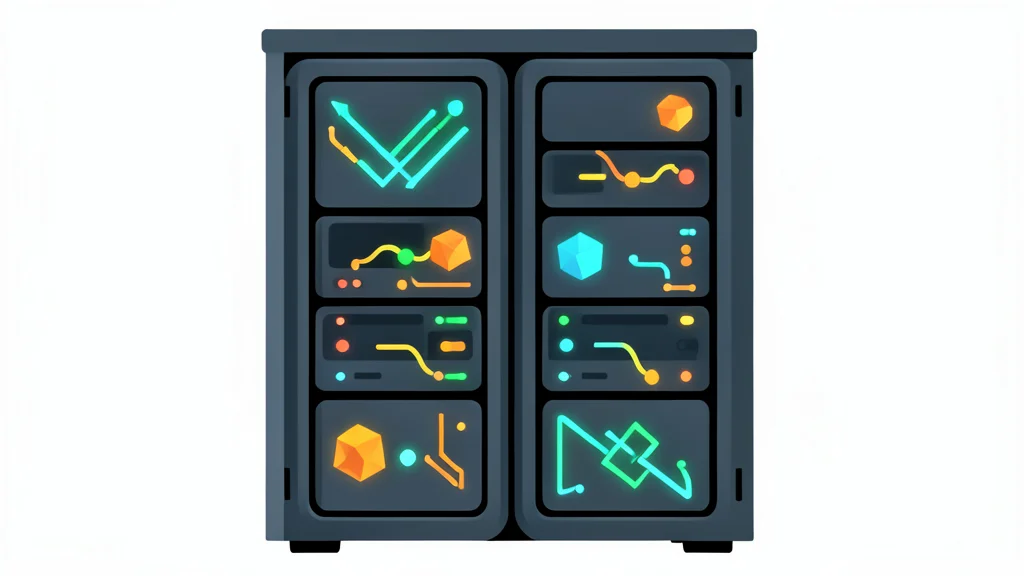 A high-performance server rack with glowing internal components