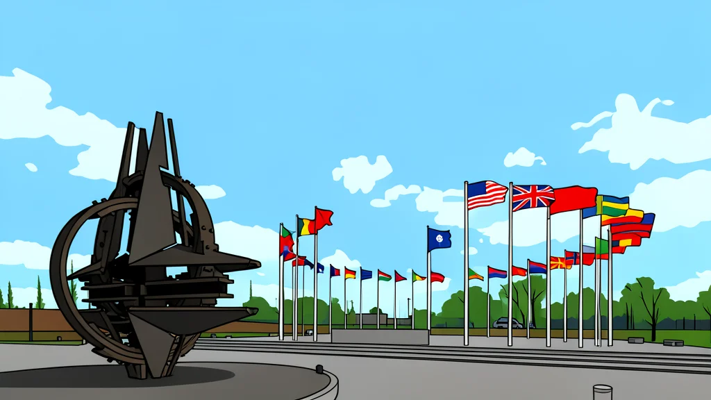 A row of distinct military radar dishes and communication antennas standing on a grassy field under a clear sky