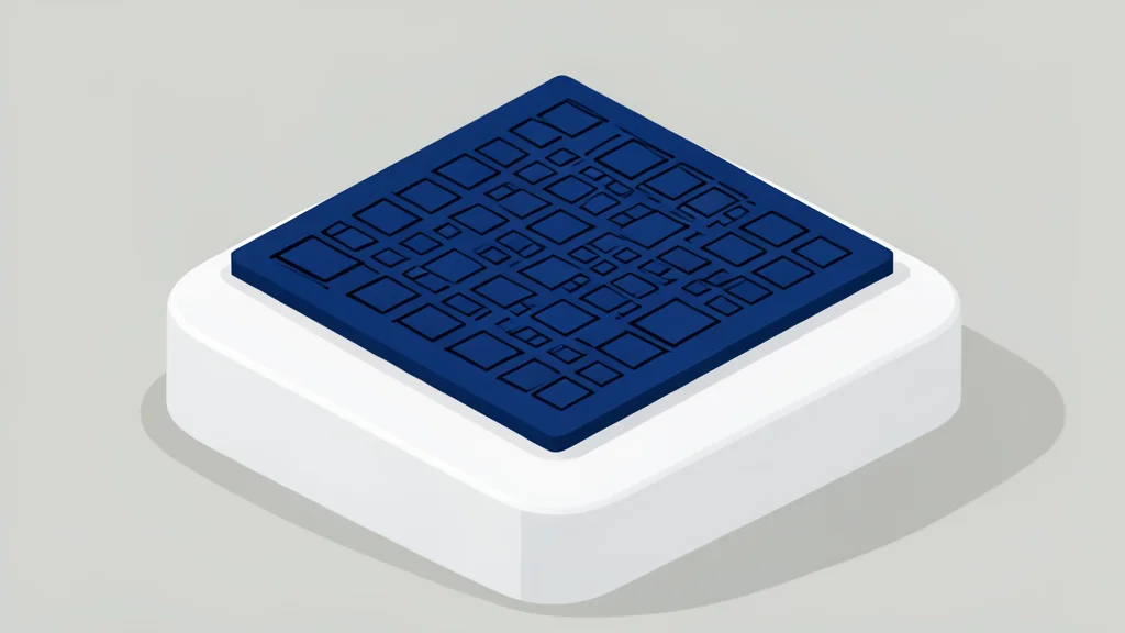 A close-up view of a silicon wafer with a grid of square integrated circuits