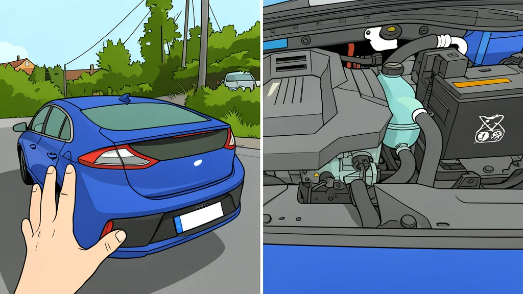 A compact electric vehicle parked next to a tall, sleek charging station with a cable plugged into the side port.