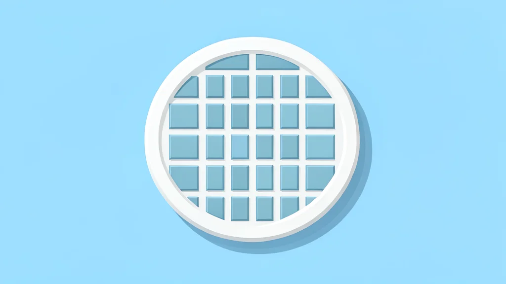 A close-up view of a silicon wafer resting on a cleanroom table