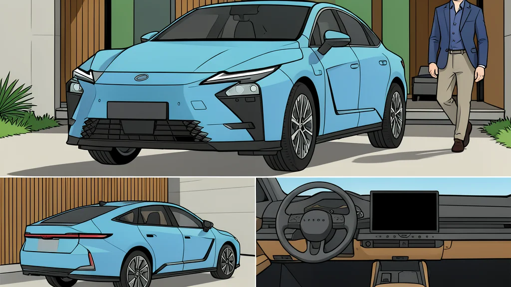 A sleek, silver electric sedan parked on a smooth, reflective surface with a minimalist background