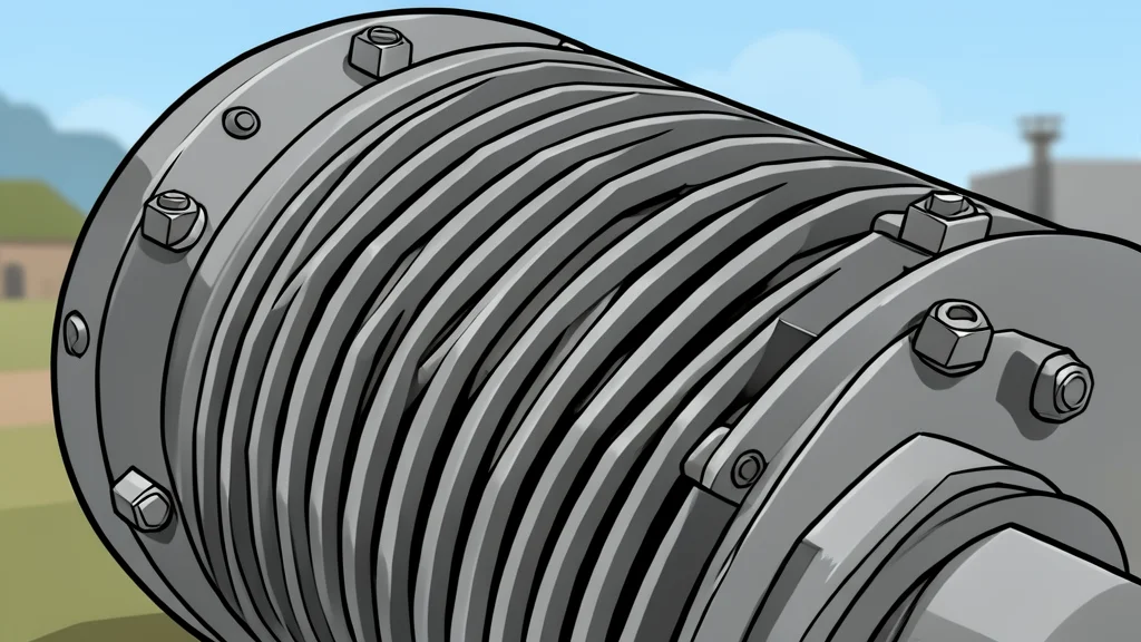 A large industrial gas turbine engine situated in an open field