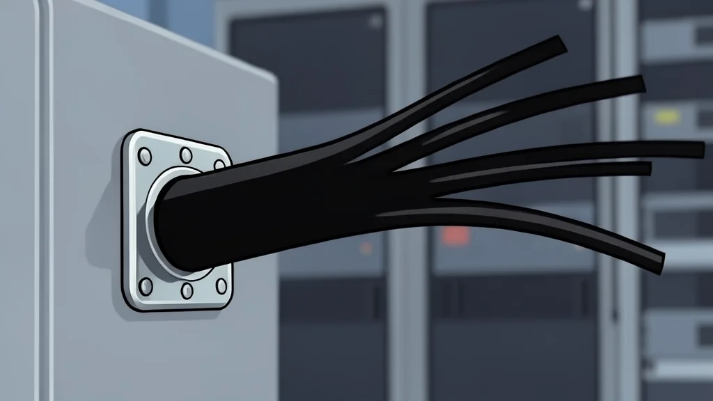 A modern server room with rows of black cabinets and blinking status lights