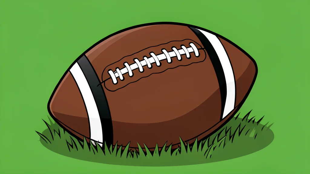 A green football field with white yard lines and goalposts in the distance