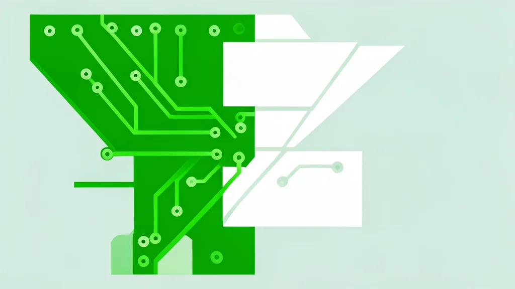 A digital circuit board pattern merging with a ballot box