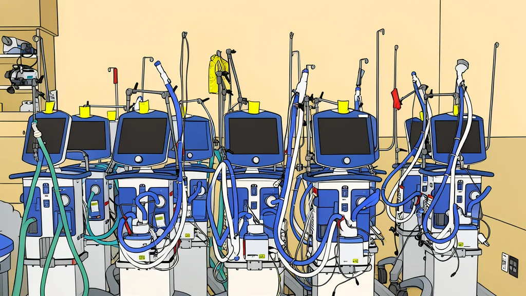 A robotic surgical arm in a sterile operating room