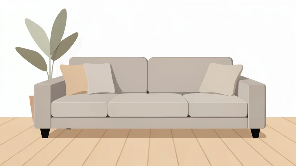 A modular sofa with interchangeable fabric cushions arranged in a living room setting