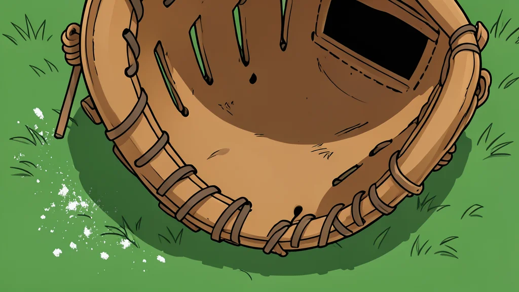 A baseball bat resting on a mound of white chalk dust