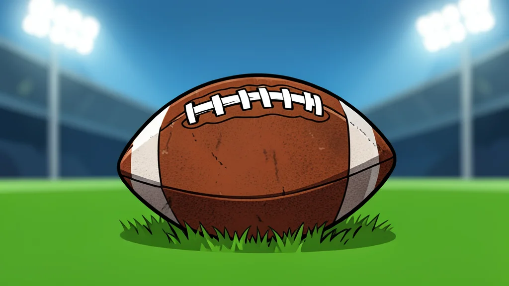 A vibrant green football field stretching into the distance under a clear blue sky, marked by crisp white yard lines and tall goalposts.