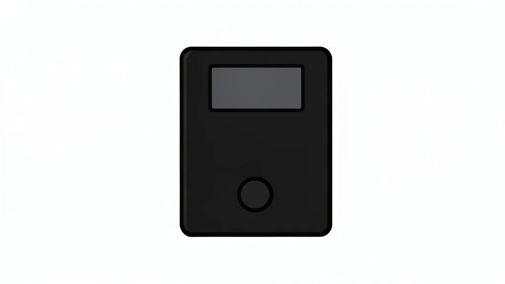 A digital coin resting on a wooden desk next to a passport and a pen