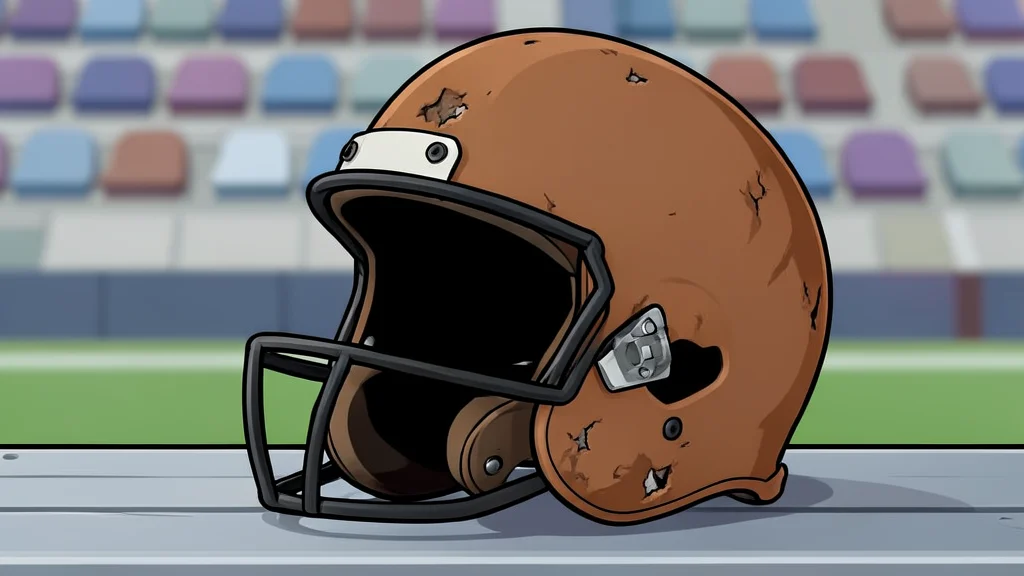 A football resting on green grass