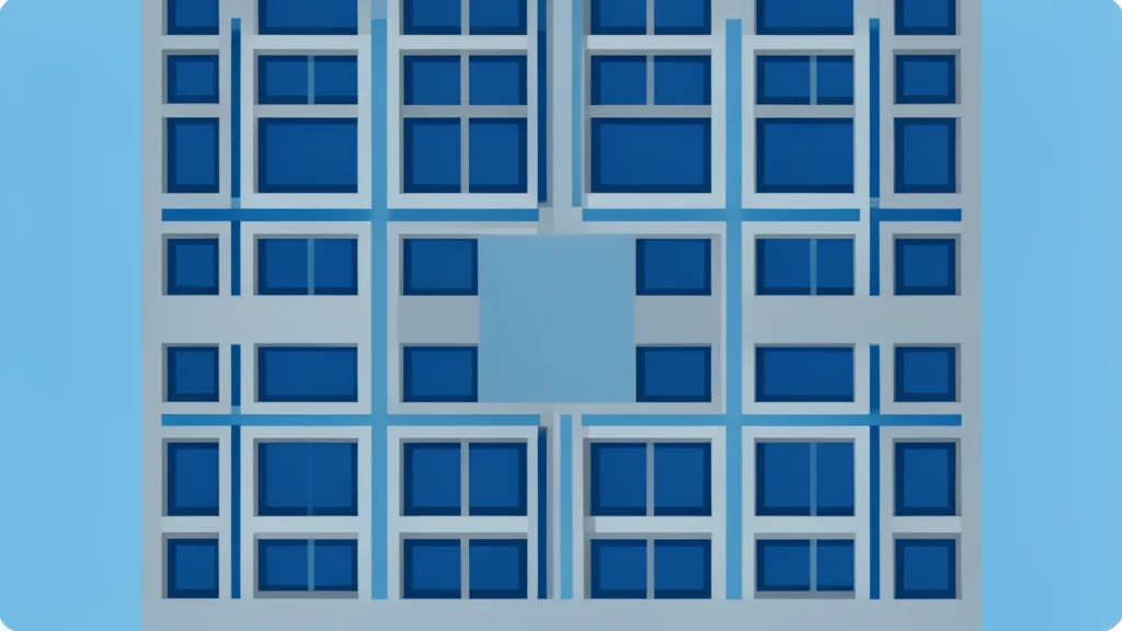 A detailed close-up of a silicon wafer surface featuring a precise grid of integrated circuit patterns.