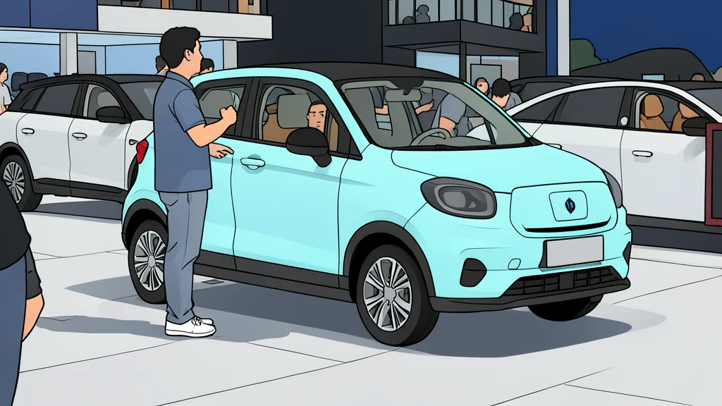 A sleek electric vehicle parked on a coastal road with a charging cable connected to a wall box