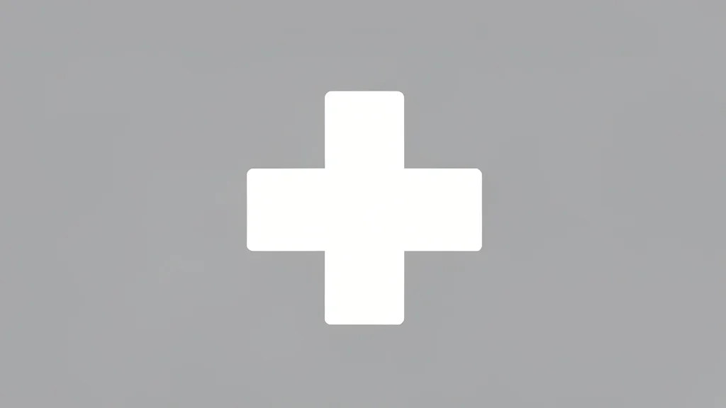 A white medical cross symbol on a plain background