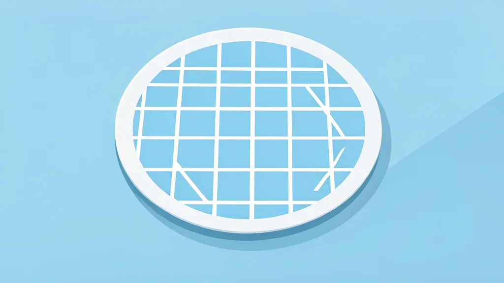 A close-up view of a silicon wafer resting on a cleanroom table