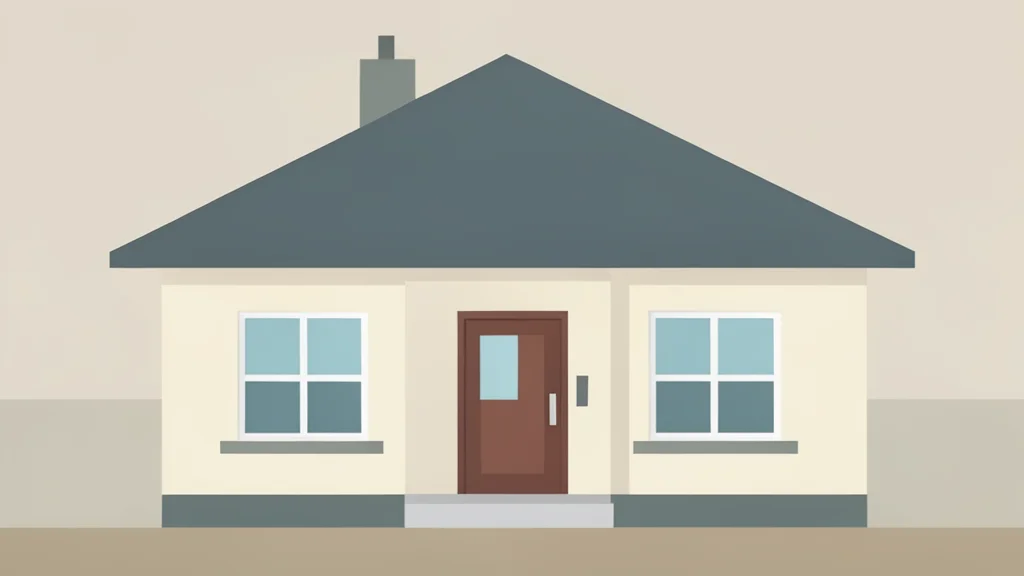A modern suburban house exterior with a front door and windows