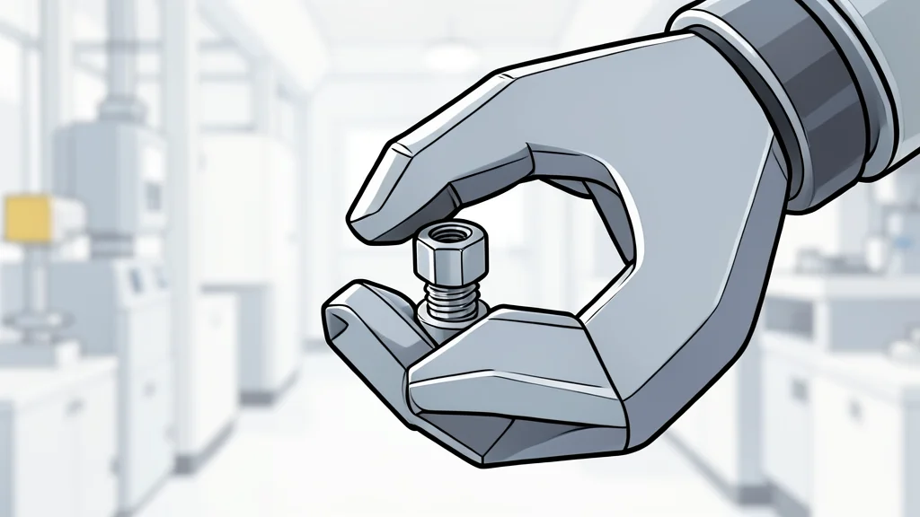 A sleek, bipedal humanoid robot standing in a modern industrial warehouse aisle